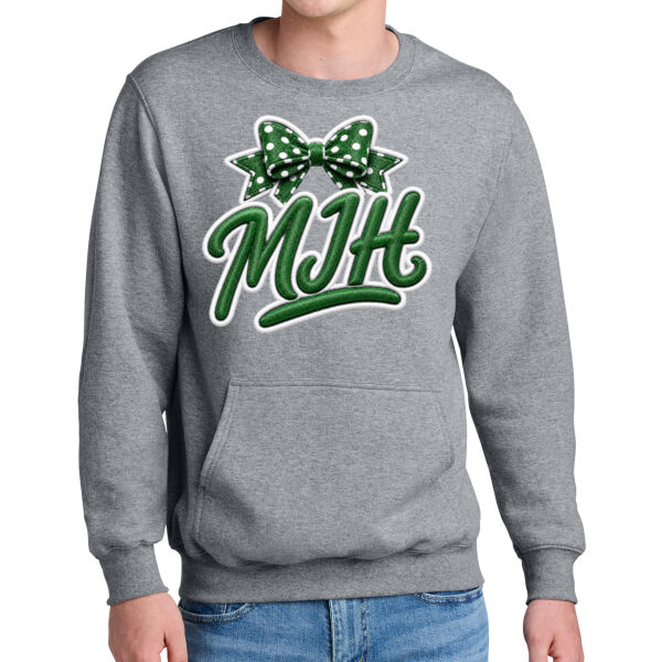 MJR BOW - Core Fleece Crewneck Pocket Sweatshirt PC78PKT Thumbnail