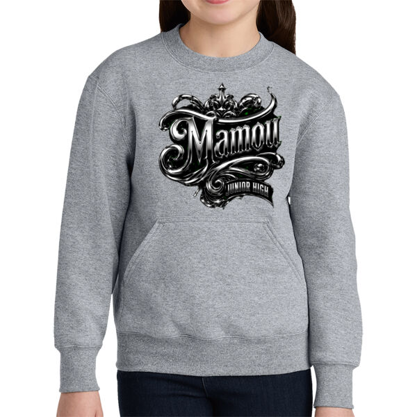 MJH23CH - Youth Core Fleece Crewneck Pocket Sweatshirt Thumbnail