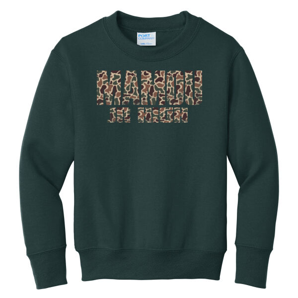 MJRCAM26 - Youth Core Fleece Crewneck Sweatshirt Thumbnail