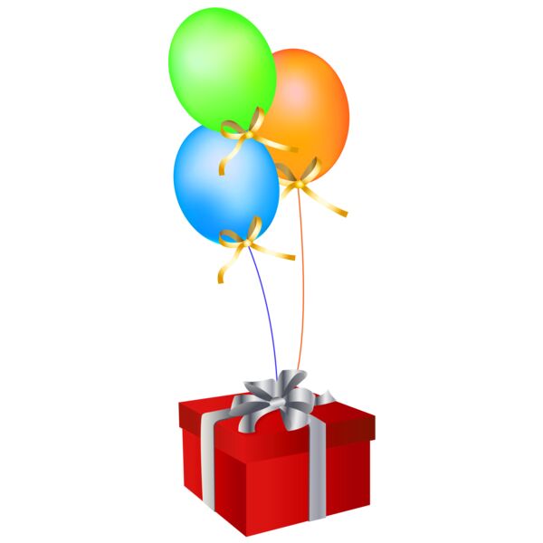 Balloon with Present Thumbnail